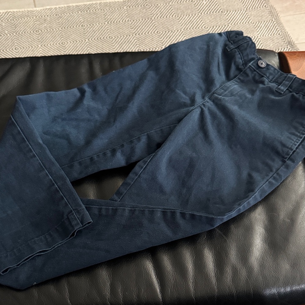 Lands' End Classic Fit Navy Blue Chinos